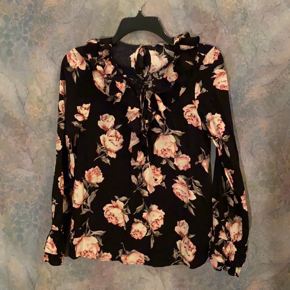 Black Floral Jodifl Blouse - Picture 1 of 5
